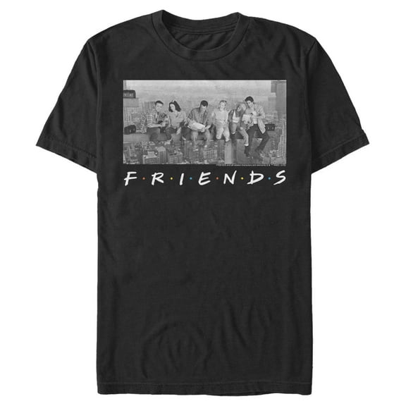 Men's Friends Besties Atop Skyscraper Photo  Graphic T-Shirt