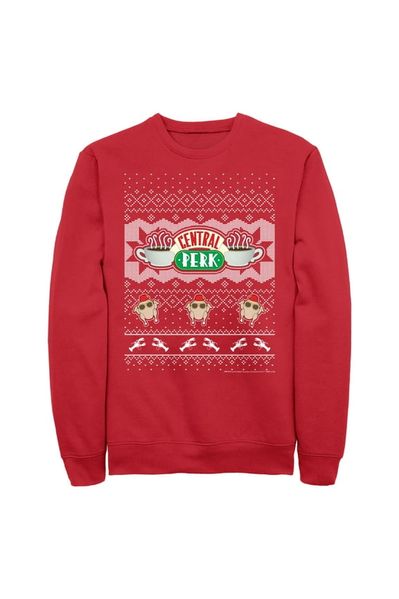 Men's Friends Central Perk Ugly Christmas Sweater Print Sweatshirt
