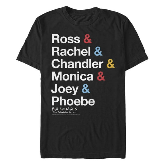 Men's Friends Characters List  Graphic T-Shirt
