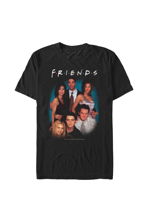 Men's Friends Distressed Group Photo Graphic T-Shirt