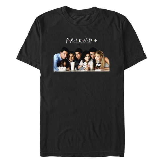 Men's Friends Milkshake Group Portrait Graphic T-Shirt