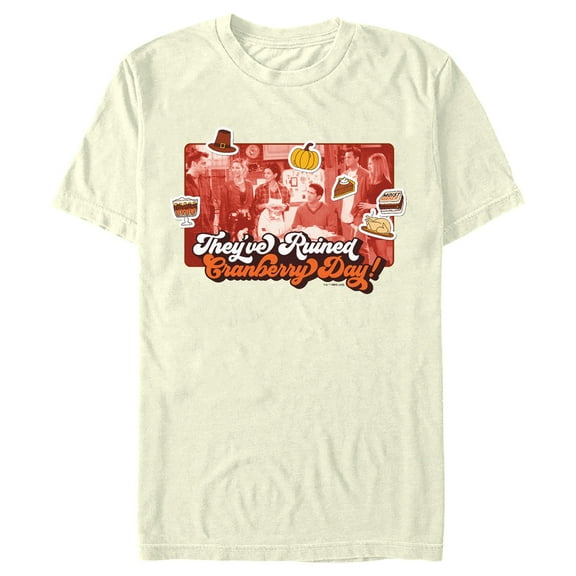 Men's Friends They've Ruined Cranberry Day Thanksgiving Icons Scene  Graphic T-Shirt