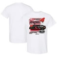 thumbnail image 1 of Men's Front Row Motorsports White Noah Gragson Beef-A-Roo Darlington Throwback Car T-Shirt, 1 of 3