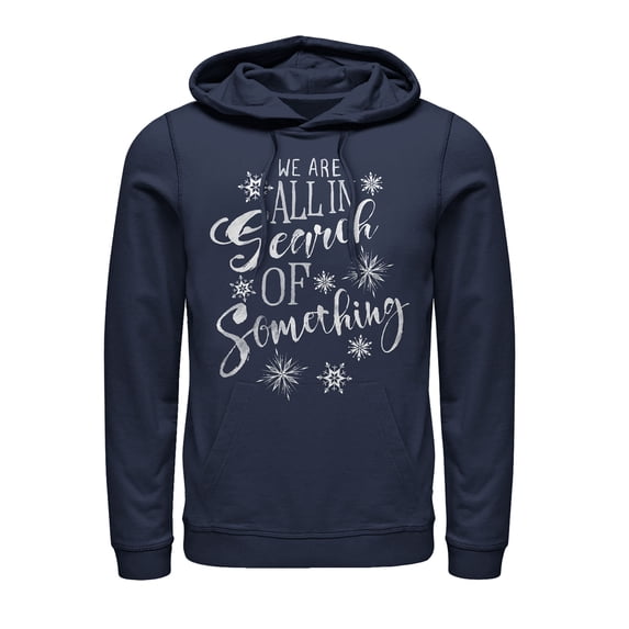 Men's Frozen 2 All Searching Pull Over Hoodie Navy Blue 3X Large