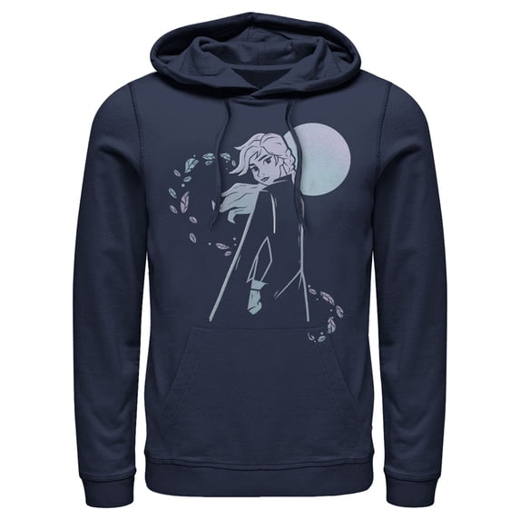Men's Frozen 2 Anna Winter Wind Pull Over Hoodie Navy Blue Small