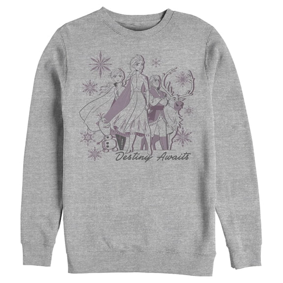 Men's Frozen 2 Destiny Awaits Friends Sweatshirt Athletic Heather X Large