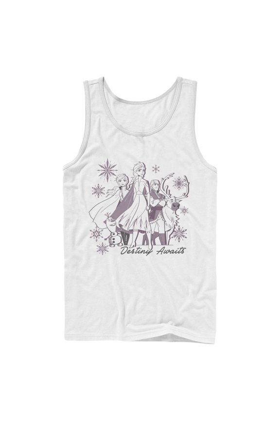 Men's Frozen 2 Destiny Awaits Friends Tank Top White Medium
