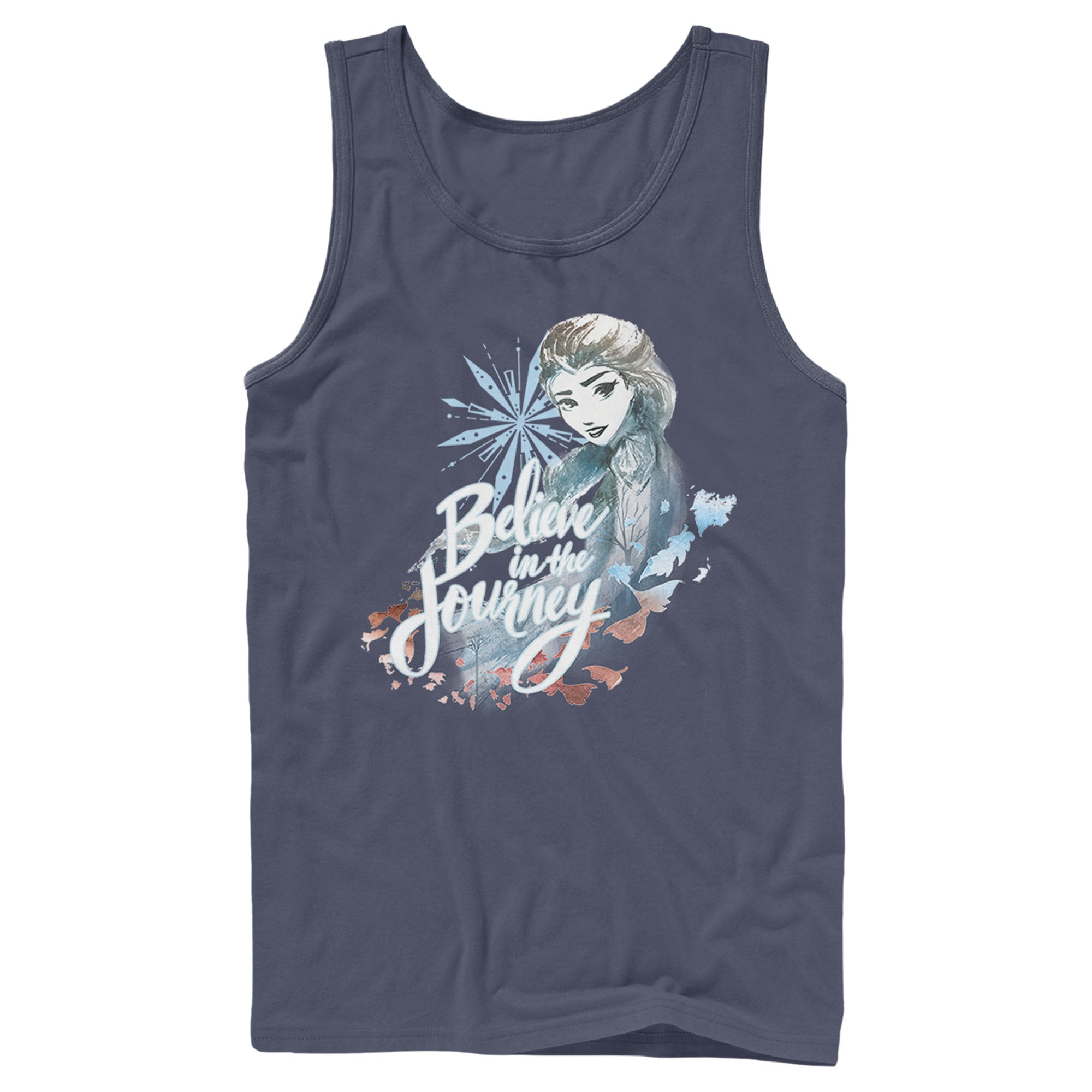 Elsa Tank Men's Frozen 2 Elsa Believe Watercolor Tank Top Navy Blue Medium ...