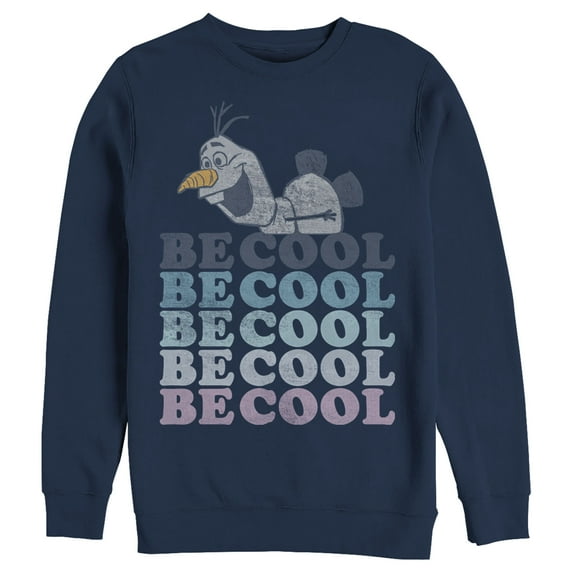 Men's Frozen 2 Olaf Be Cool Sweatshirt Navy Blue 2X Large