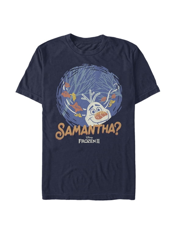 Men's Frozen 2 Olaf Samantha Graphic Tee Navy Blue Small