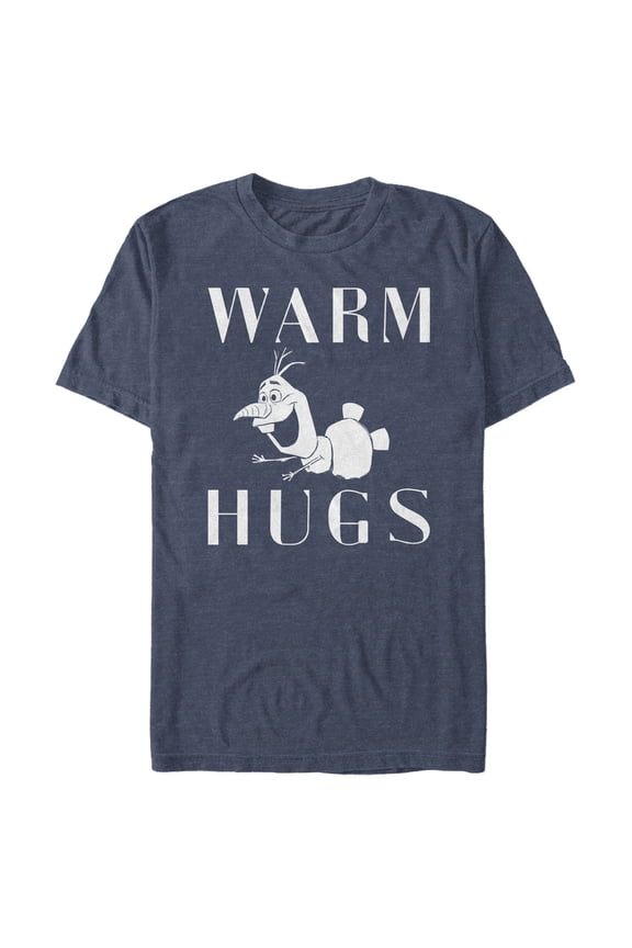 Men's Frozen 2 Olaf Warm Hugs  Graphic Tee Navy Blue Heather Medium
