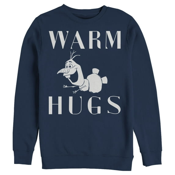 Men's Frozen 2 Olaf Warm Hugs Sweatshirt Navy Blue X Large