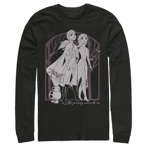 Men's Frozen 2 Sister Forest Frame  Long Sleeve Shirt Black Medium