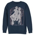 thumbnail image 1 of Men's Frozen 2 Sister Forest Frame  Sweatshirt Navy Blue Large, 1 of 3