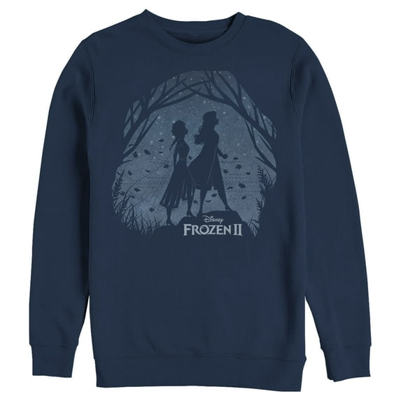 Men's Frozen 2 Sister Shadows Sweatshirt Navy Blue Small
