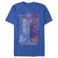 thumbnail image 1 of Men's Frozen 2 Sister Stained Glass  Graphic Tee Royal Blue Small, 1 of 4