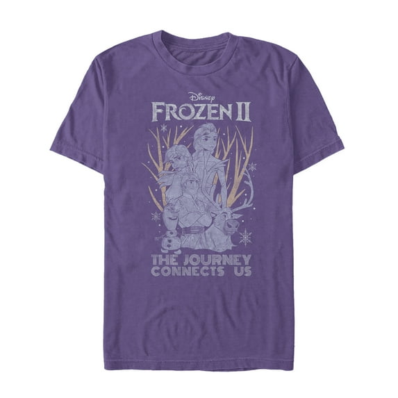 Men's Frozen 2 Vintage Journey Connects Graphic Tee Purple 3X Large