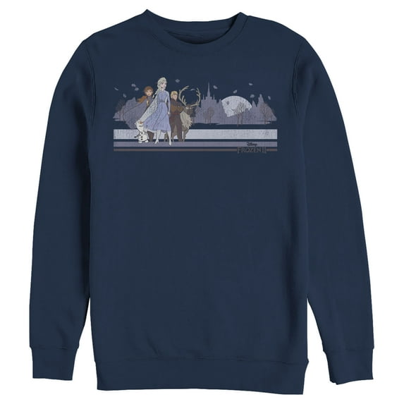 Men's Frozen 2 Winter Travelers Sweatshirt Navy Blue 2X Large