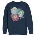 thumbnail image 1 of Men's Frozen Character Snowflakes Sweatshirt Navy Blue Small, 1 of 3