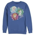 thumbnail image 1 of Men's Frozen Character Snowflakes Sweatshirt Royal Blue Medium, 1 of 3