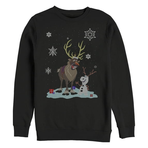 Men's Frozen Christmas Sweater Friends Sweatshirt Black Medium