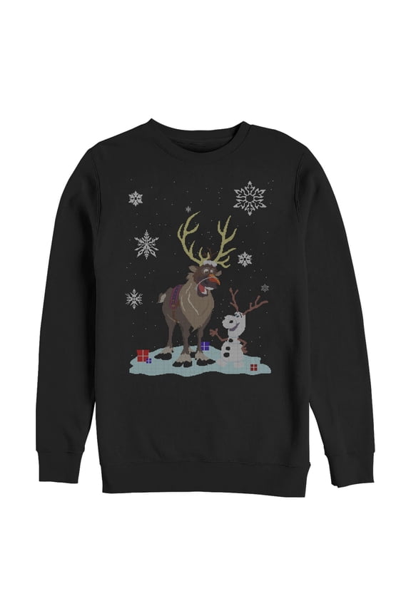 Men's Frozen Christmas Sweater Friends Sweatshirt Black Medium