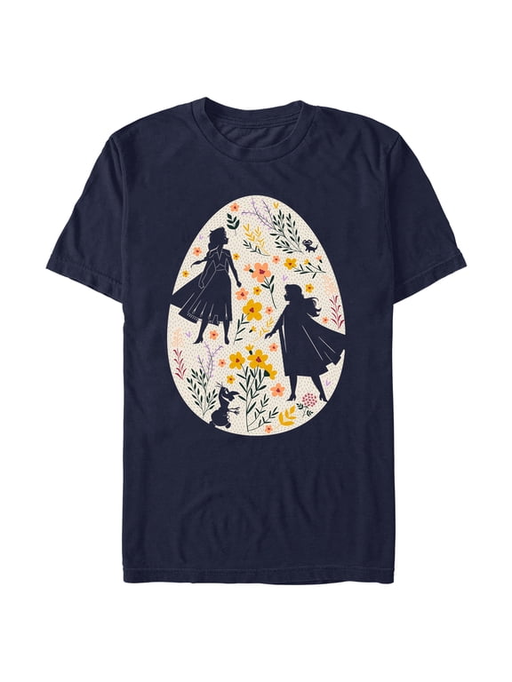 Men's Frozen Easter Egg Silhouettes Graphic Tee Navy Blue X Large