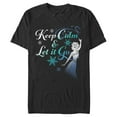 thumbnail image 1 of Men's Frozen Elsa Keep Calm  Graphic Tee Black Small, 1 of 4