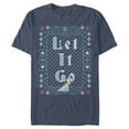 thumbnail image 1 of Men's Frozen Let Go Knit Pattern  Graphic Tee Navy Blue Heather Large, 1 of 3