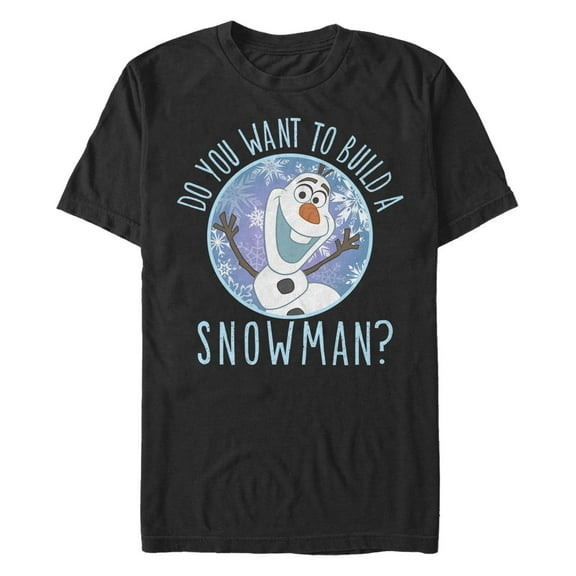 Men's Frozen Olaf Build Snowman  Graphic T-Shirt
