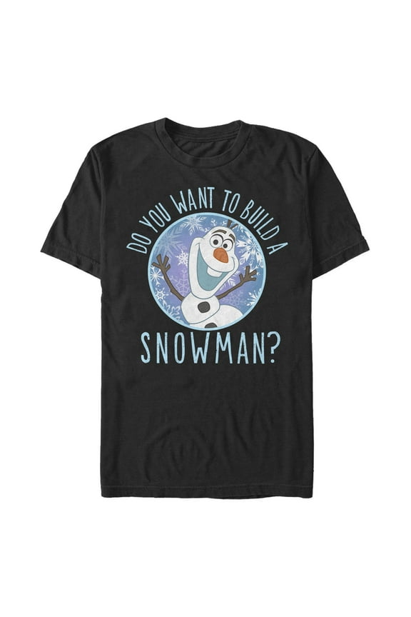 Men's Frozen Olaf Build Snowman Graphic T-Shirt