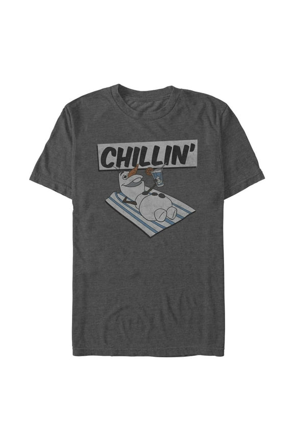 Men's Frozen Olaf Chillin Graphic Tee Charcoal Heather X Large