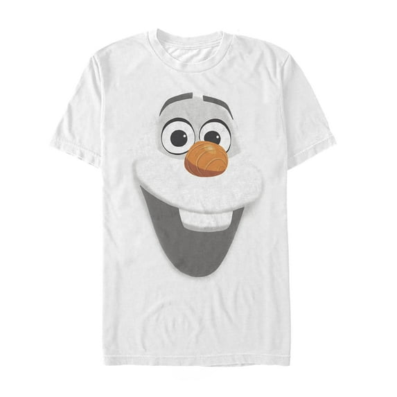 Men's Frozen Olaf Face Graphic Tee White 2X Large