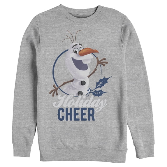 Men's Frozen Olaf Holiday Cheer Sweatshirt Athletic Heather 2X Large