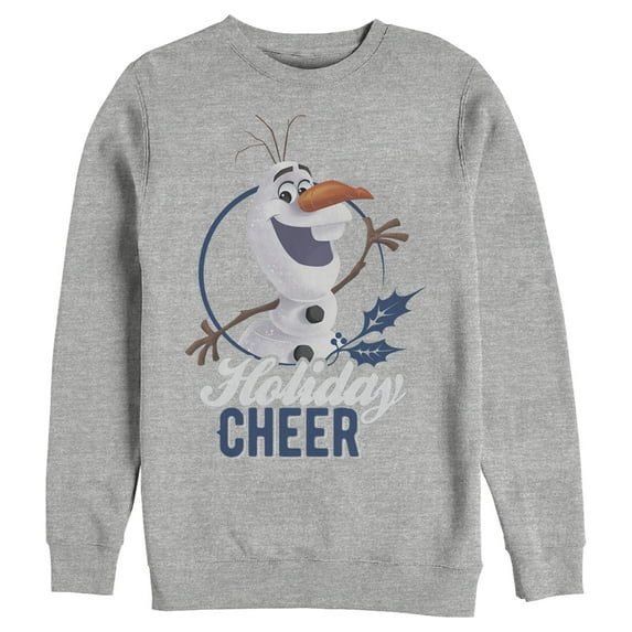 Men's Frozen Olaf Holiday Cheer Sweatshirt Athletic Heather Large