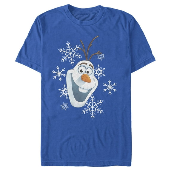 Men's Frozen Olaf Smile Graphic Tee Royal Blue X Large