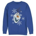 thumbnail image 1 of Men's Frozen Olaf Smile  Sweatshirt Royal Blue Large, 1 of 3