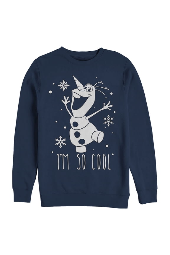 Men's Frozen Olaf So Cool Sweatshirt Navy Blue 2X Large