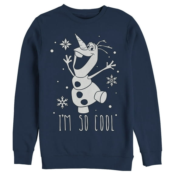Men's Frozen Olaf So Cool Sweatshirt Navy Blue Medium