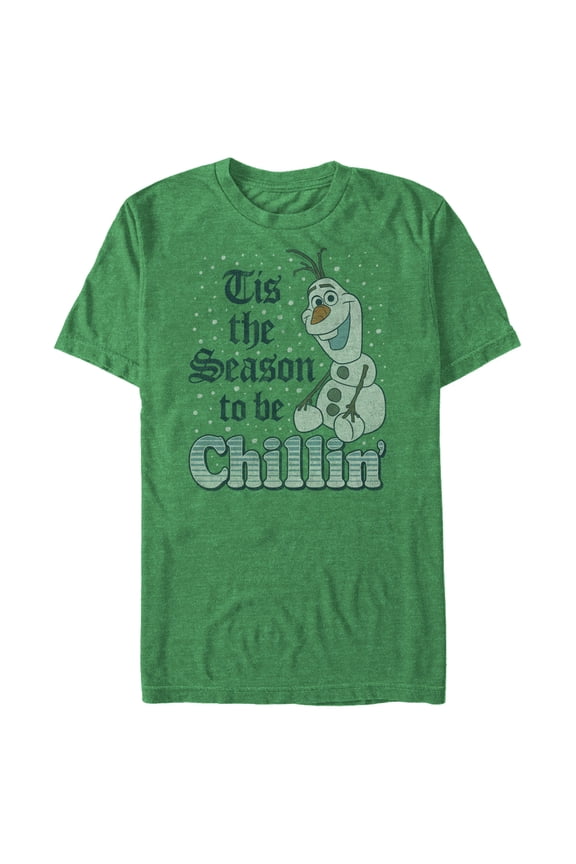 Men's Frozen Olaf Tis The Season To Chill Graphic Tee Kelly Heather Large