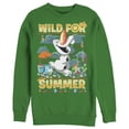 thumbnail image 1 of Men's Frozen Olaf Wild for Summer Sweatshirt Kelly Green 3X Large, 1 of 3