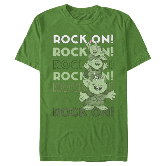Men's Frozen Rock On Trolls Graphic Tee Kelly Green X Large