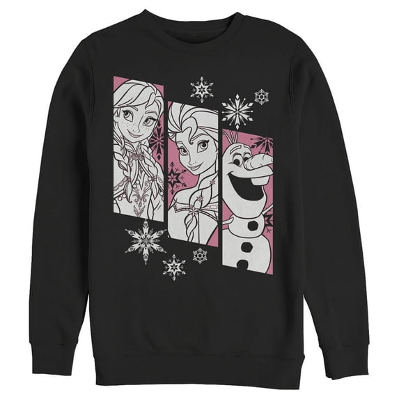 Men's Frozen Trio Sweatshirt Black 2X Large