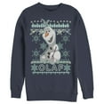 thumbnail image 1 of Men's Frozen Ugly Christmas Olaf  Sweatshirt Navy Blue 2X Large, 1 of 3