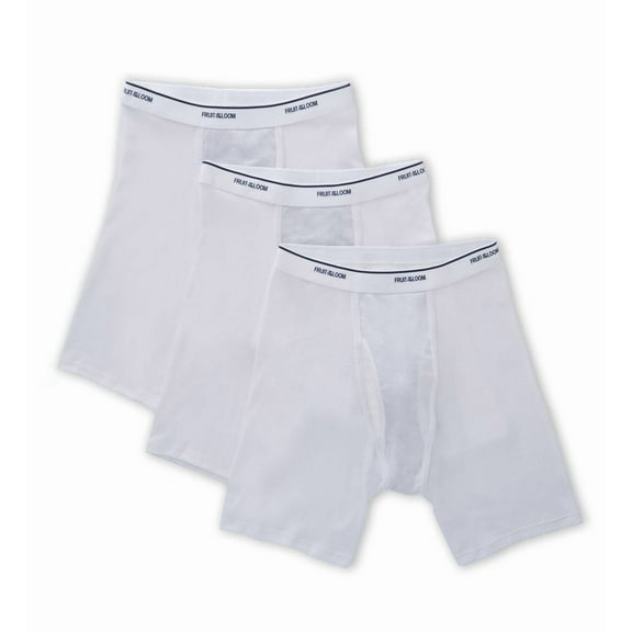 Men's Fruit Of The Loom 3BL7600 Coolzone White Boxer Briefs - 3 Pack (White M)