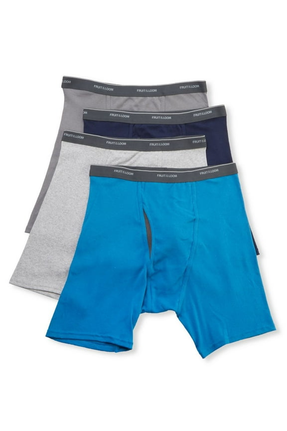 Men's Fruit Of The Loom 4BLCXTG Coolzone Extended Size Boxer Briefs - 4 Pack (Assorted 2XL)