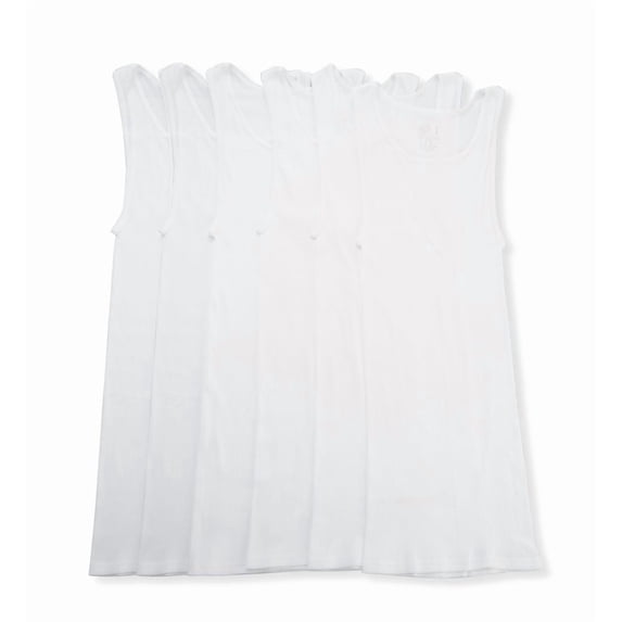 Men's Fruit Of The Loom 6P250TG Men's Classic A-Shirts - 6 Pack (White L)