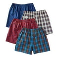 thumbnail image 1 of Fruit of the Loom Men's Premium Woven Boxer (4 Pack), Tartan, Large, 1 of 2