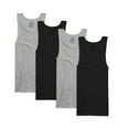 thumbnail image 1 of Men's Fruit of the Loom® 4-pack Premium A-Shirt Tank Top Set Color: Black Grey Size: S, 1 of 4