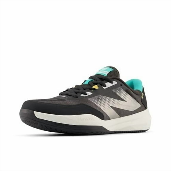 New Balance Men's FuelCell 796 V4 Tennis Shoe, Black Cement/Cyber Jade/Clementine, 8.5 Wide